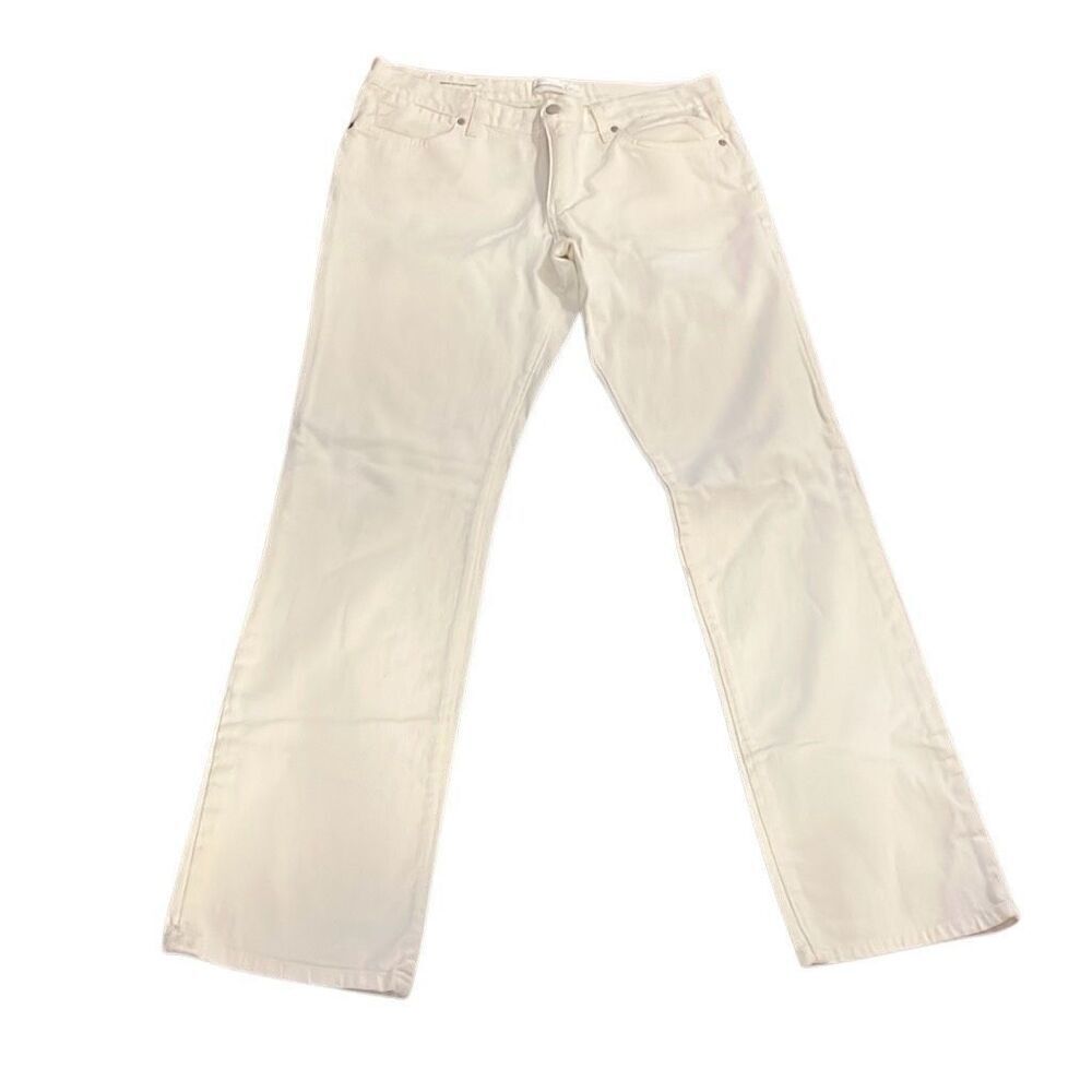Paper denim and cloth sienna low rise straight size 32 white jeans